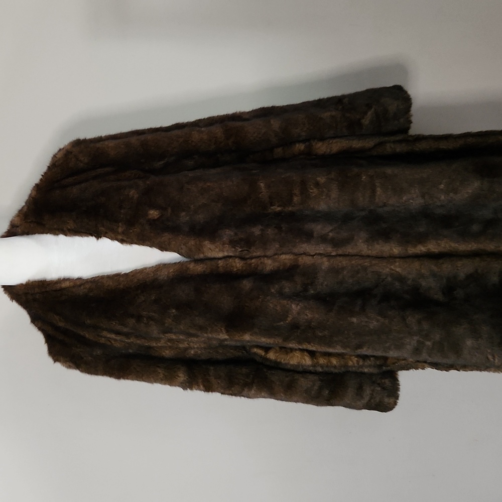 Nwt Frame Denim Faux Mink Long Wrap Coat - Picture 15 of 17